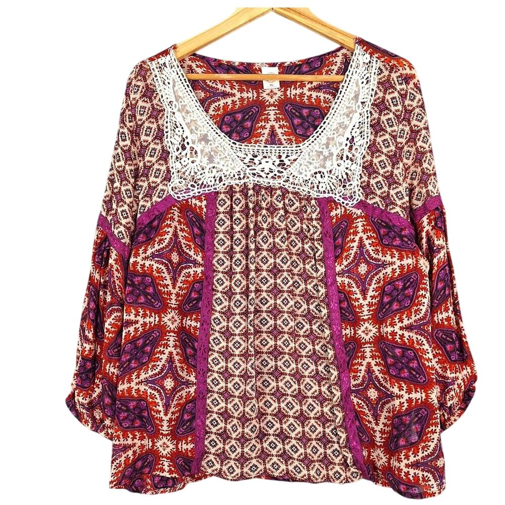 Boho Chic Peasant Hippie Crochet Lace Bib